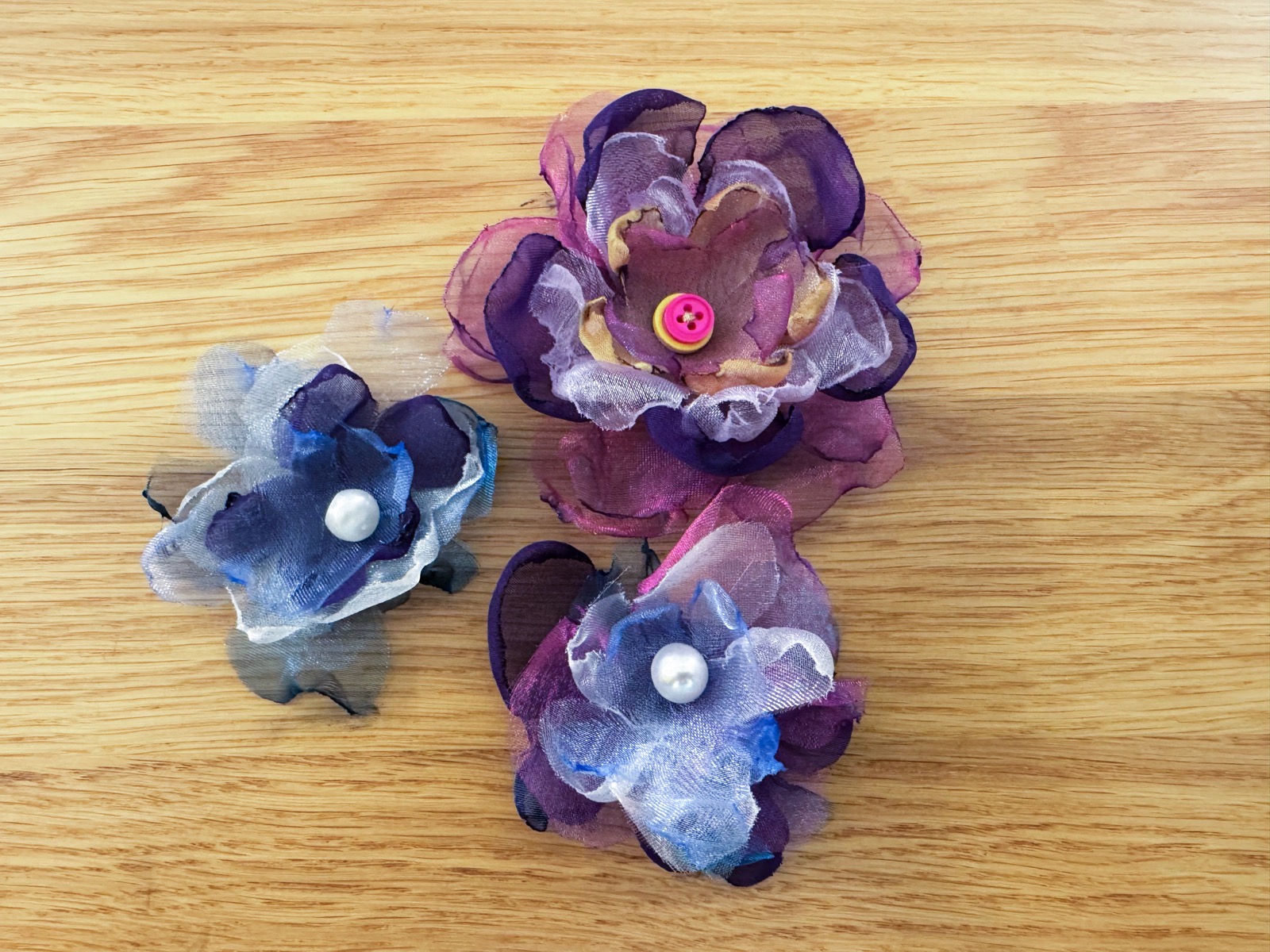 The finished flowers